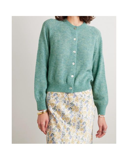 Doen Green Long-Sleeved Cardigan