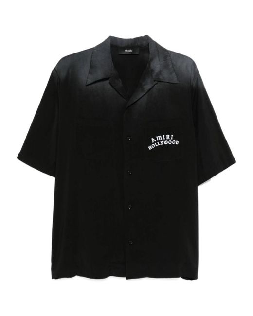 Amiri Black Hollywood Bowling Shirt for men