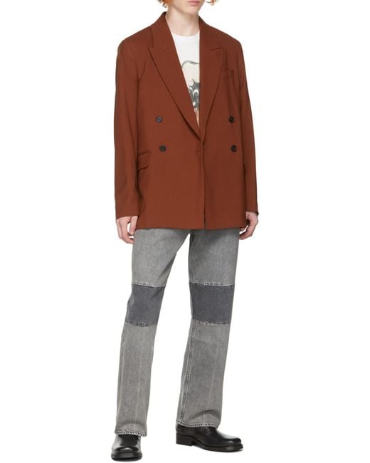 Our Legacy Black High Waist Straight-Leg Jeans for men