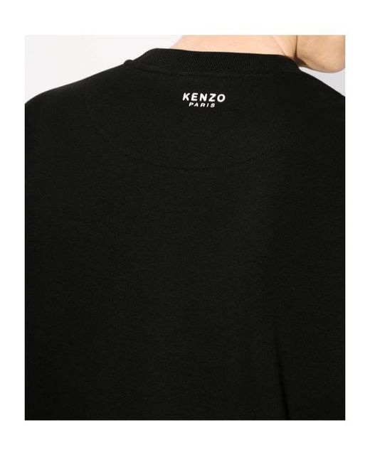 KENZO Black Lucky Tiger Embroidered Crewneck Sweatshirt for men