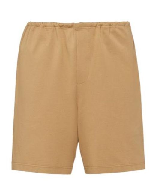 Prada Natural Piqué Bermudas for men