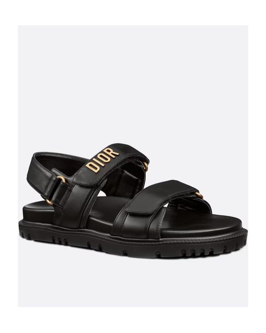 Dior Black Logo Sandals