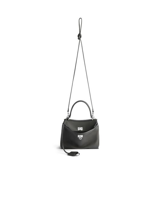 Balenciaga Black Twist-Lock Top Handle Bag