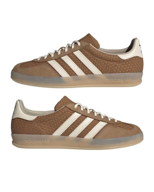 Adidas Brown Originals Gazelle Indoor Low-Top Sneakers for men