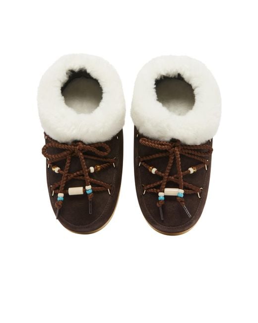 Moon Boot Brown Round Toe Ankle Boots