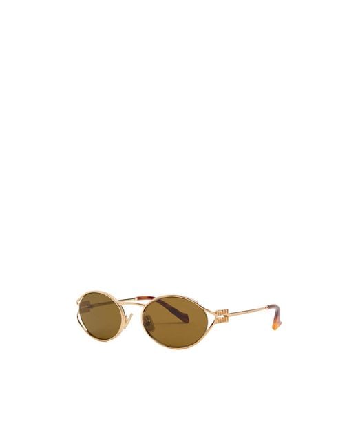 Miu Miu Metallic Metal Sunglasses