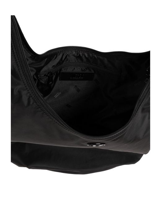 DIESEL Black D-Pack Hobo Bag for men