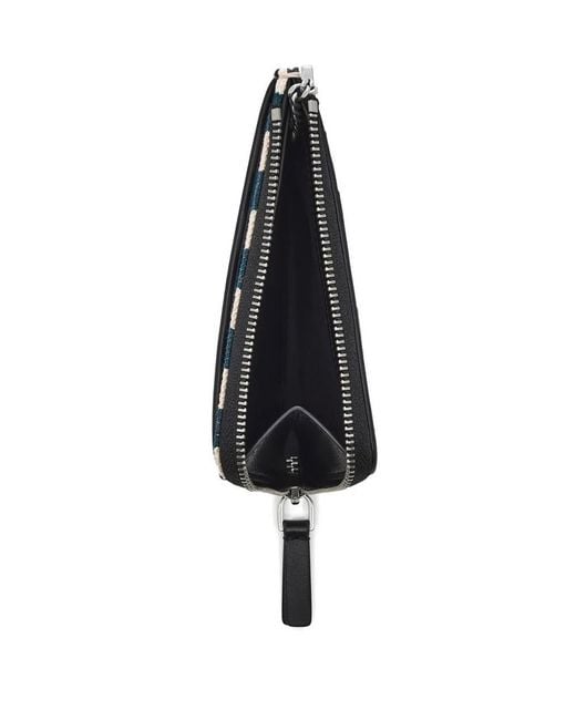 Marc Jacobs Blue The Stripe Top Zip Multi Wallet