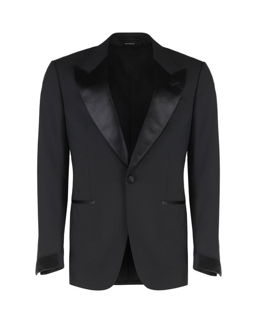 Tom Ford Black Two-Piece Tailored Suit for men