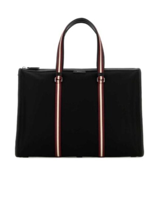 Bally Black Zipper Handbag for men