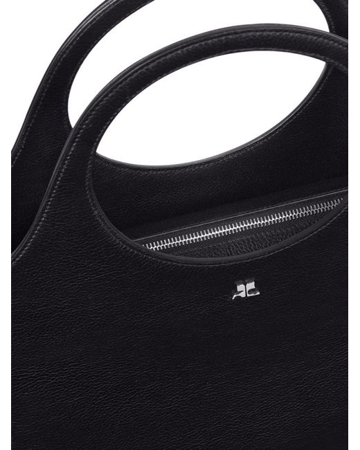 Courreges Black Courrèges Holy Day Logo Detailed Shoulder Bag