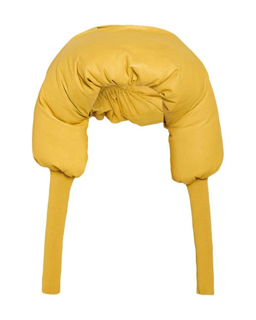 Rick Owens Yellow Solid Color Long Sleeve Coat