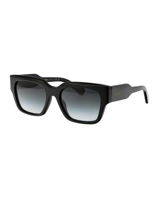 Chloé Black Chlo Eyewear Square Frame Sunglasses