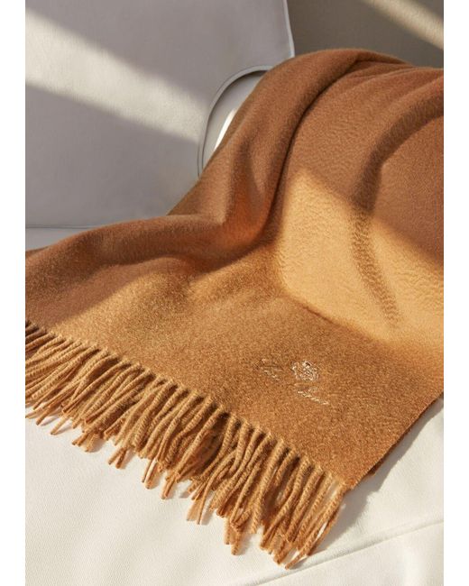 Loro Piana Brown Unito Blanket for men