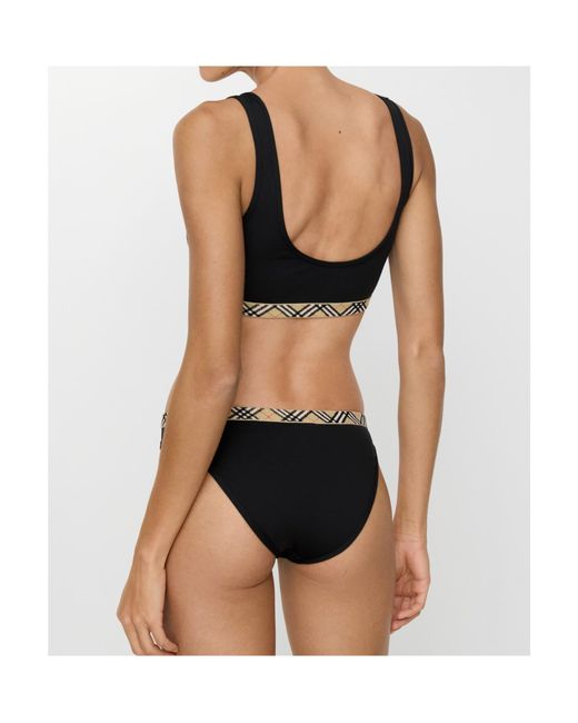 Burberry Black Check Trim Bikini Briefs