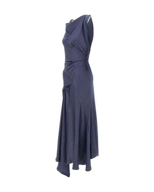 Victoria Beckham Blue Midi Dresses