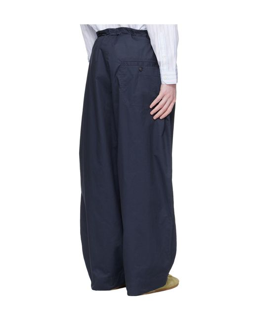 Hed Mayner Blue Drawstring Casual Pants for men