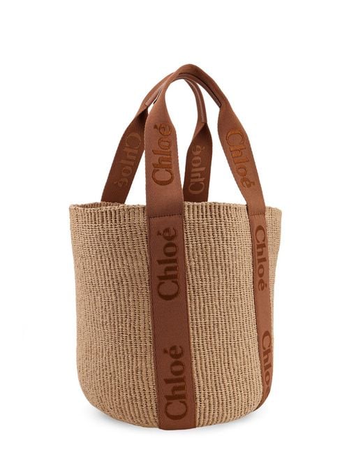 Chloé Brown Chloé Woody Basket Shoulder Bag