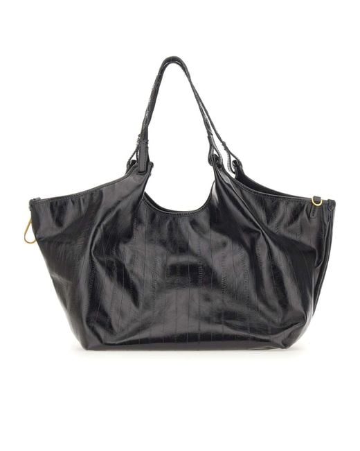Gianni Chiarini Black Dua Large Shoulder Bag