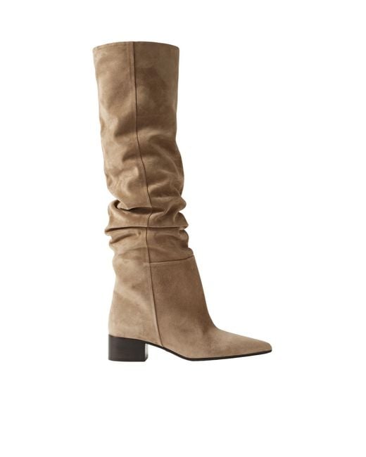 Khaite Natural 40Mm Andee Suede Knee Boots