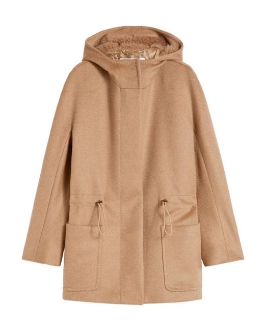 Max Mara Natural Zibeline Camel Parka
