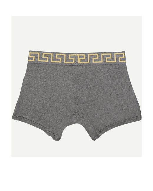 Versace Gray Greca Border Stretched Boxers for men