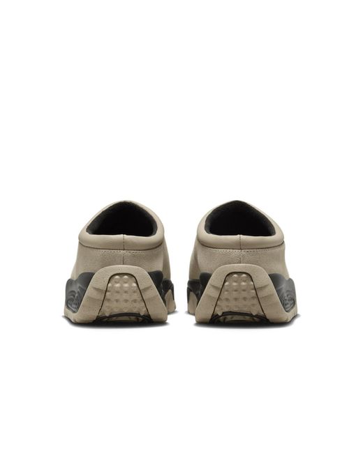 Nike Gray Acg Rufus Logo Embossed Mules