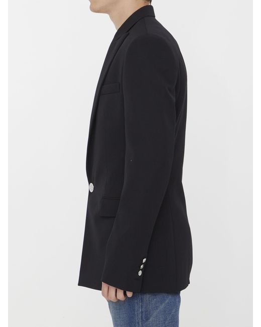 Balmain Black Single Breasted Tailored Blazer for men