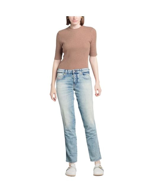 DIESEL Blue Mid-Rise Jeans