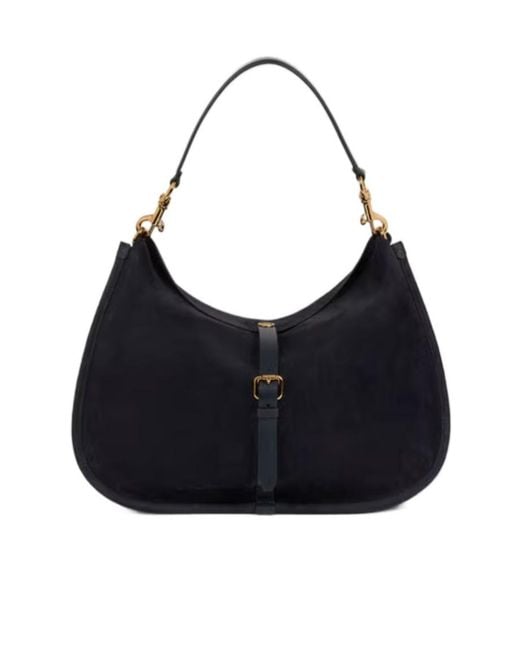 Etro Black Maxi Suede Pony Bag