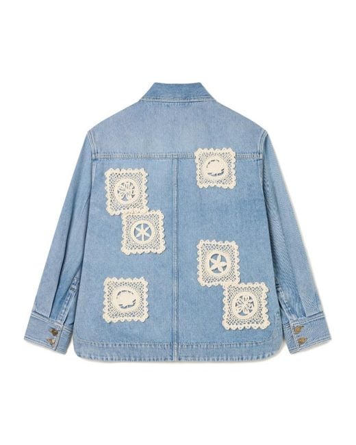 Alanui Blue Islands Diary Denim Overshirt