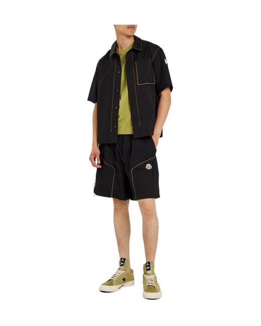 Moncler Black Comfortable Cotton Shorts for men