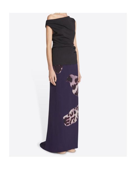 Dries Van Noten Blue Draped Skirt