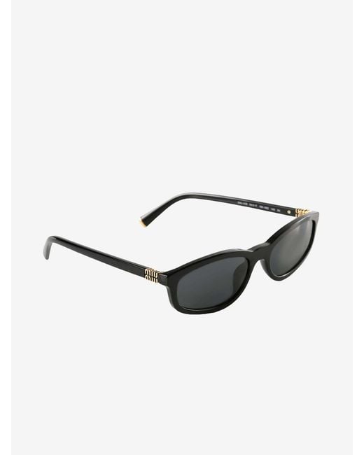 Miu Miu White Full-Frame Sunglasses