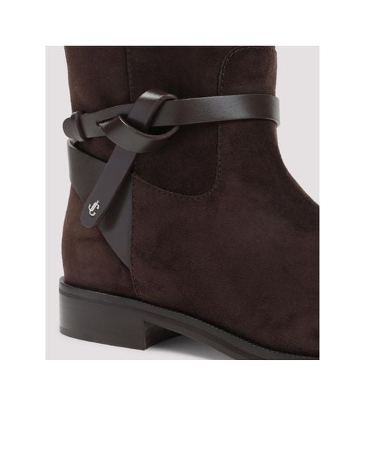 Jimmy Choo Brown Round Toe Boots