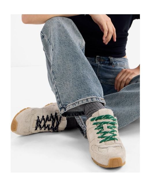 Alohas White Tb.56 Fuzzy Low-Top Sneakers