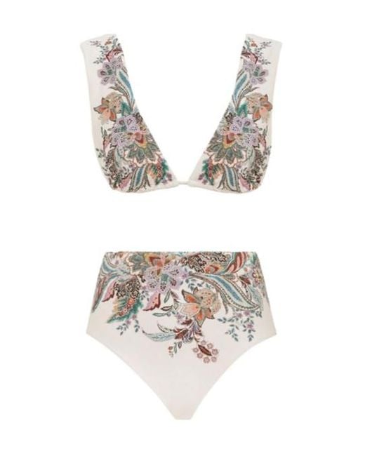 Zimmermann White Rhiannon Bikini