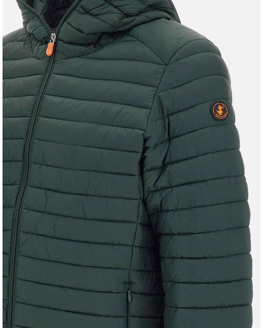 Save The Duck Green Donald Hooded Down Jacket for men