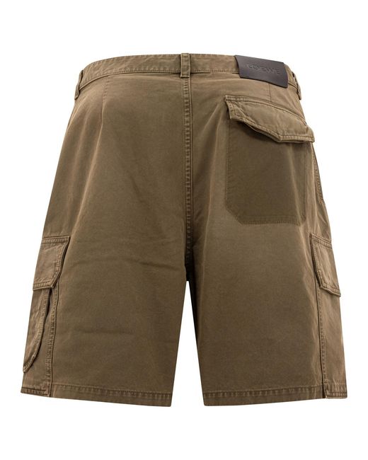 Loewe Green Cargo Bermuda Shorts for men