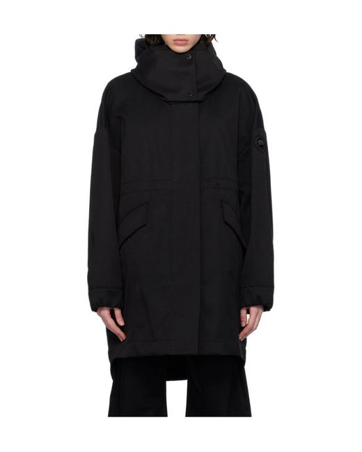 Canada Goose Black Olivine Parker Long-Sleeved Coat