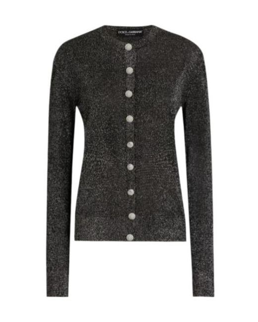 Dolce & Gabbana Black Crew Neck Long-Sleeved Knitwear