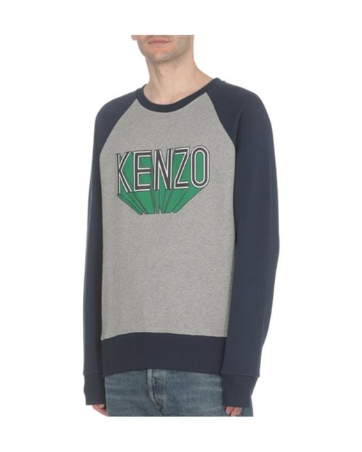 KENZO Blue Sweatshirt With Logo for men