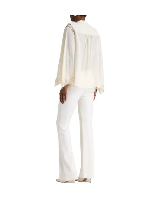 Chloé White Minimalist Chiffon Blouse