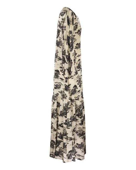 Max Mara Natural Studio Msealga Printed Maxi Dress