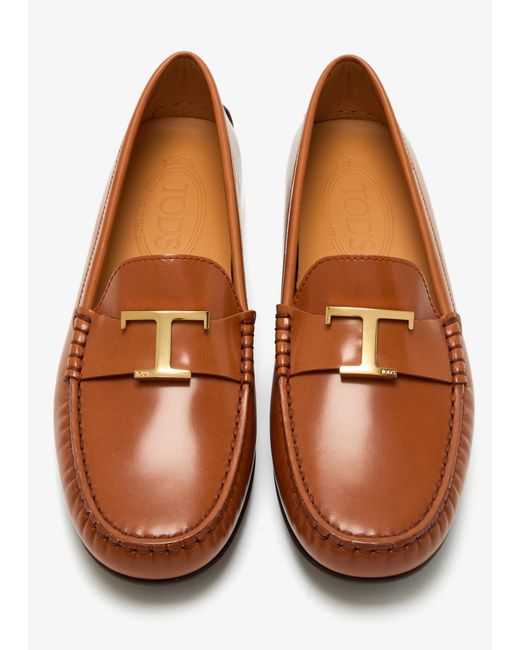 Tod's Brown City Gommino Driving Loafers