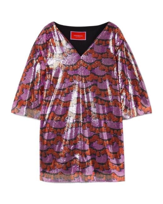 LaDoubleJ Red V-Neck Dress
