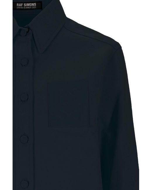 Raf Simons Blue Long-Sleeved Shirt