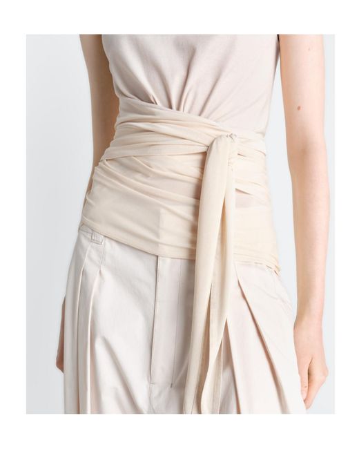 Lemaire White Sleeveless Wrap Tops