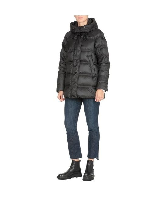 Peuterey Black Hooded Down Jacket
