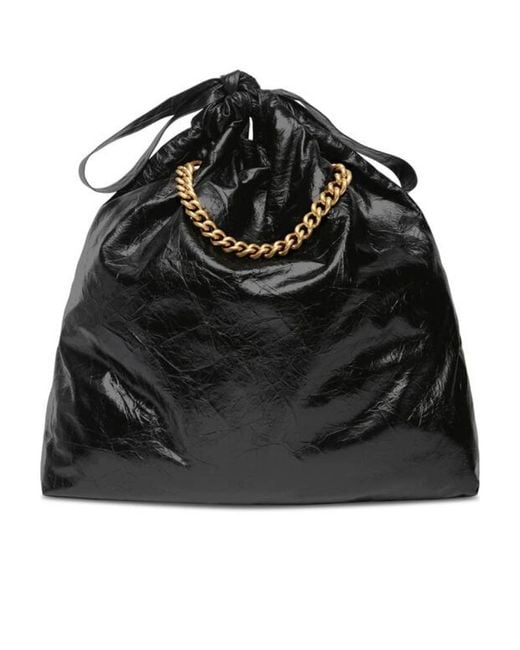 Balenciaga Black Crush Medium Tote Bag